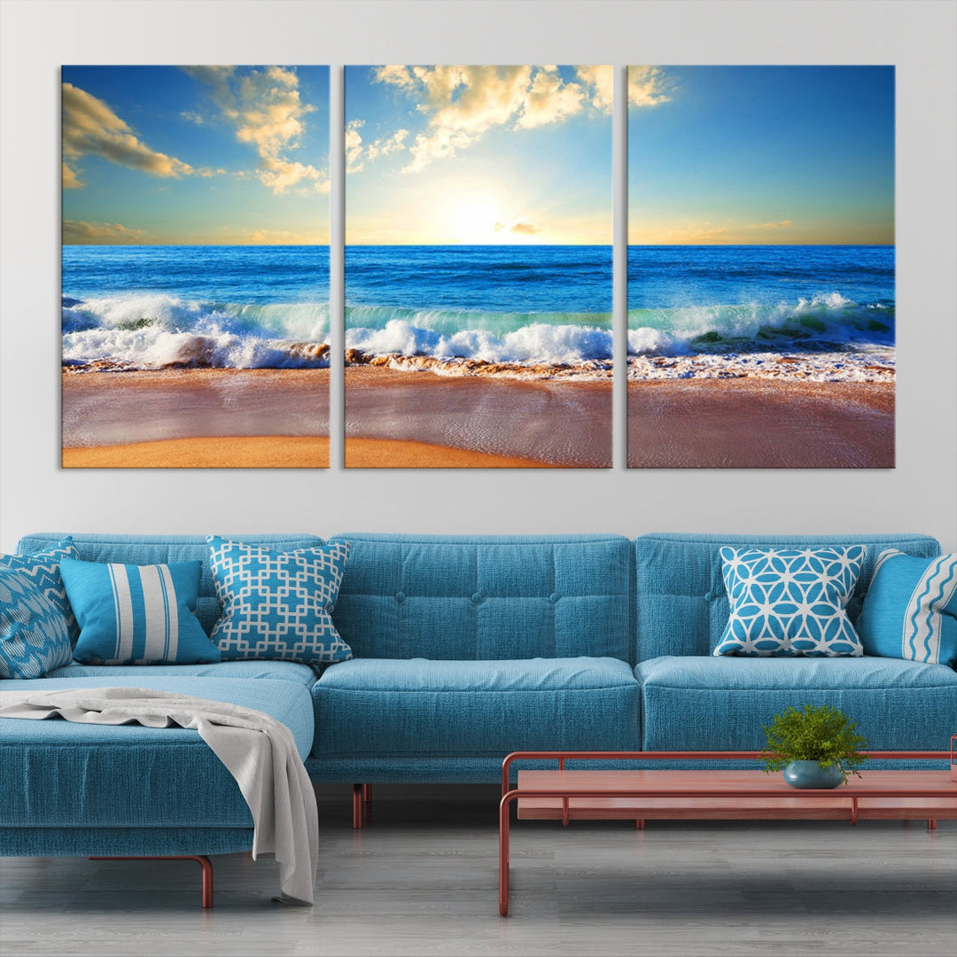 Ocean Wave See Canvas Wall Art Beach Canvas Print