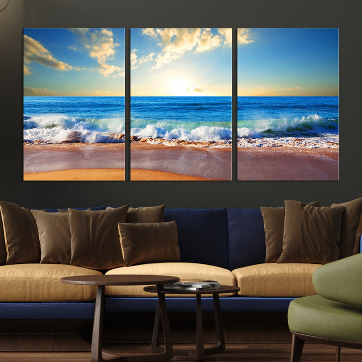 Ocean Wave See Canvas Wall Art Beach Canvas Print