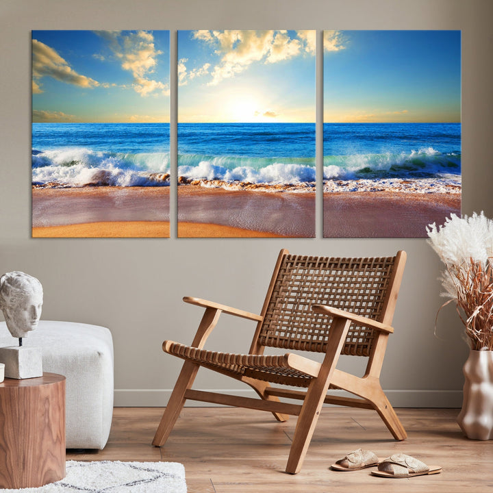 Ocean Wave See Canvas Wall Art Beach Canvas Print