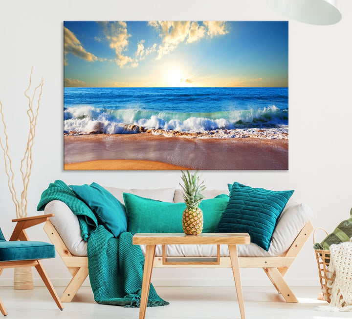 Ocean Wave See Canvas Wall Art Beach Canvas Print