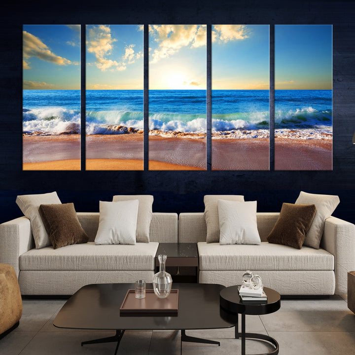 Ocean Wave See Canvas Wall Art Beach Canvas Print