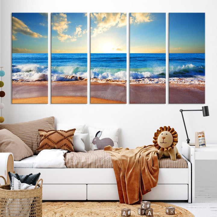 Ocean Wave See Canvas Wall Art Beach Canvas Print