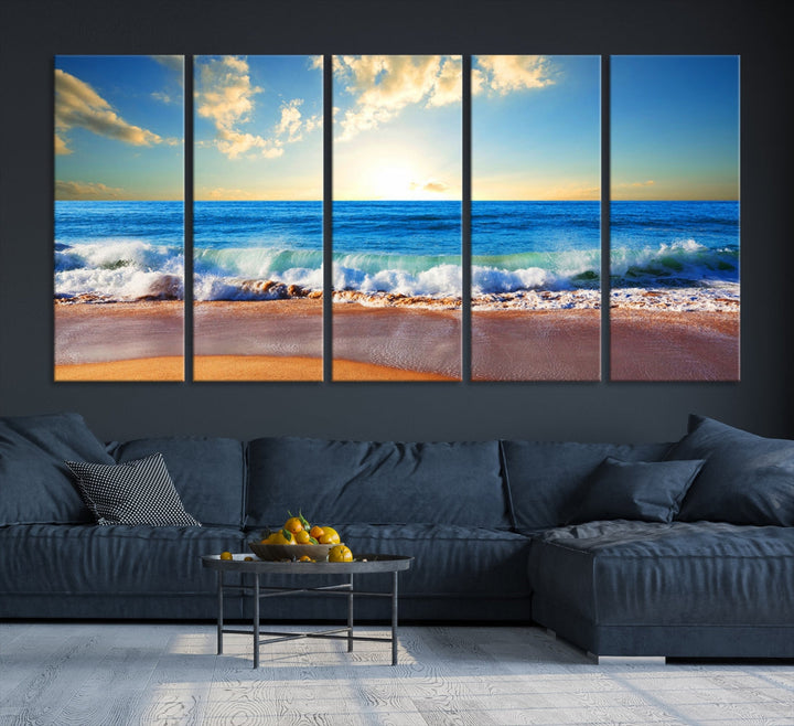 Ocean Wave See Canvas Wall Art Beach Canvas Print