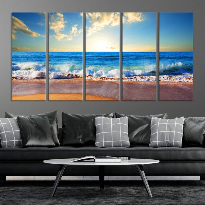 Ocean Wave See Canvas Wall Art Beach Canvas Print