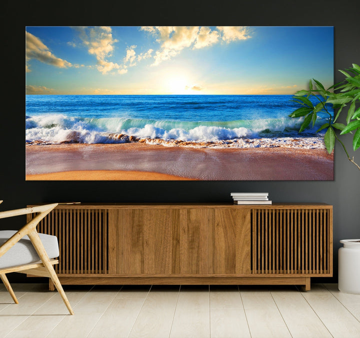 Ocean Wave See Canvas Wall Art Beach Canvas Print