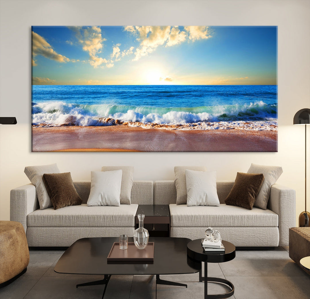 Ocean Wave See Canvas Wall Art Beach Canvas Print