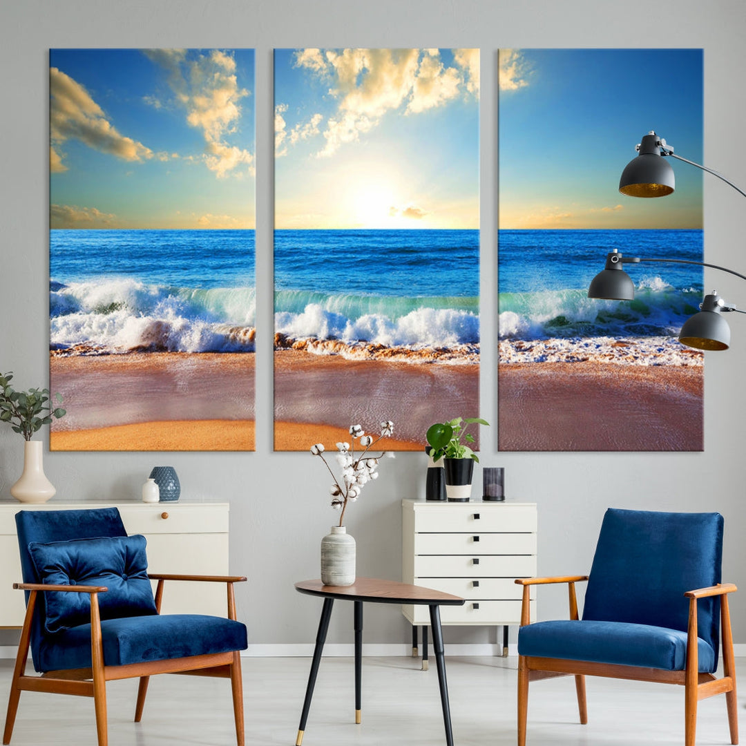 Ocean Wave See Canvas Wall Art Beach Canvas Print