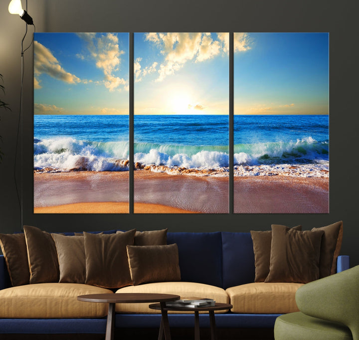 Ocean Wave See Canvas Wall Art Beach Canvas Print