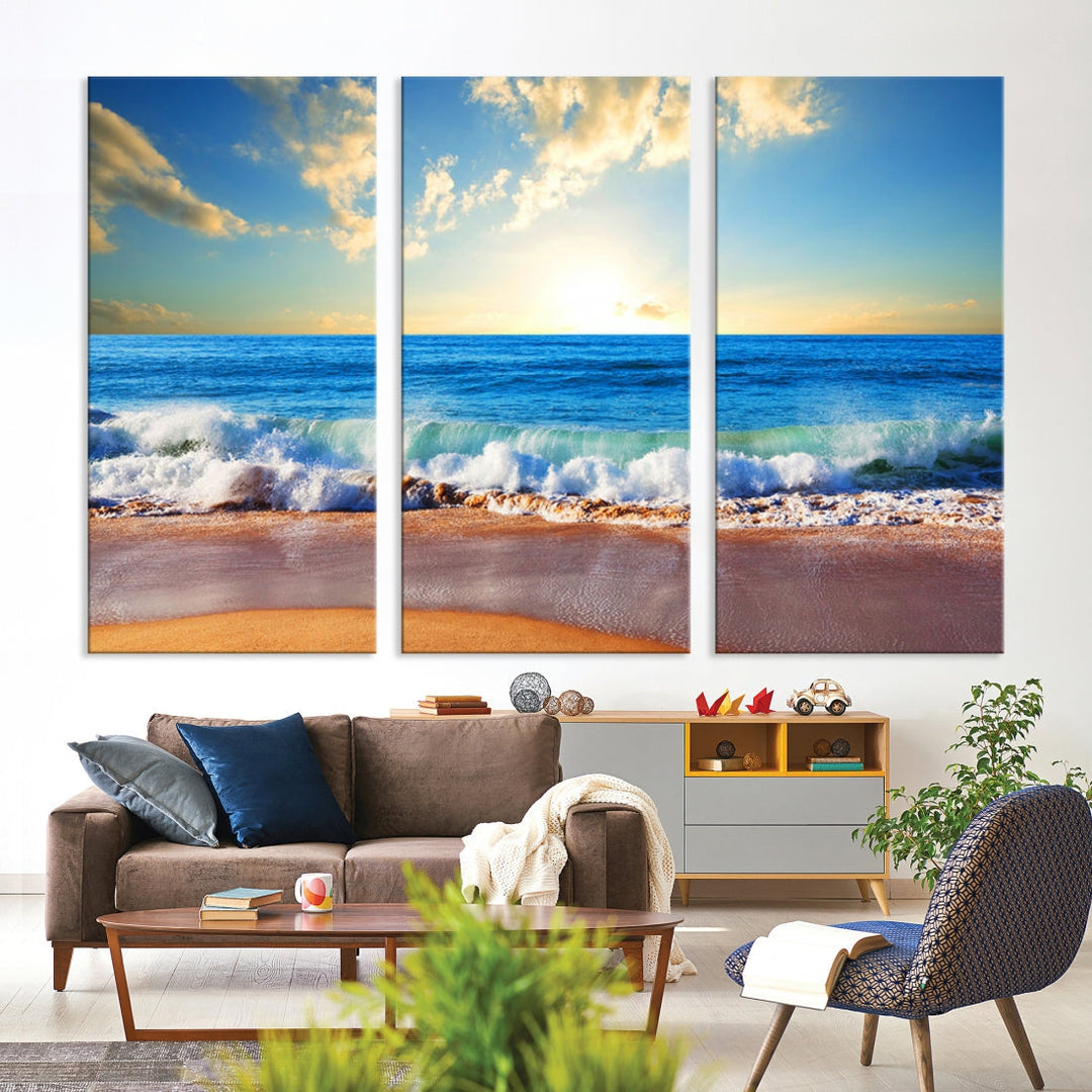 Ocean Wave See Canvas Wall Art Beach Canvas Print