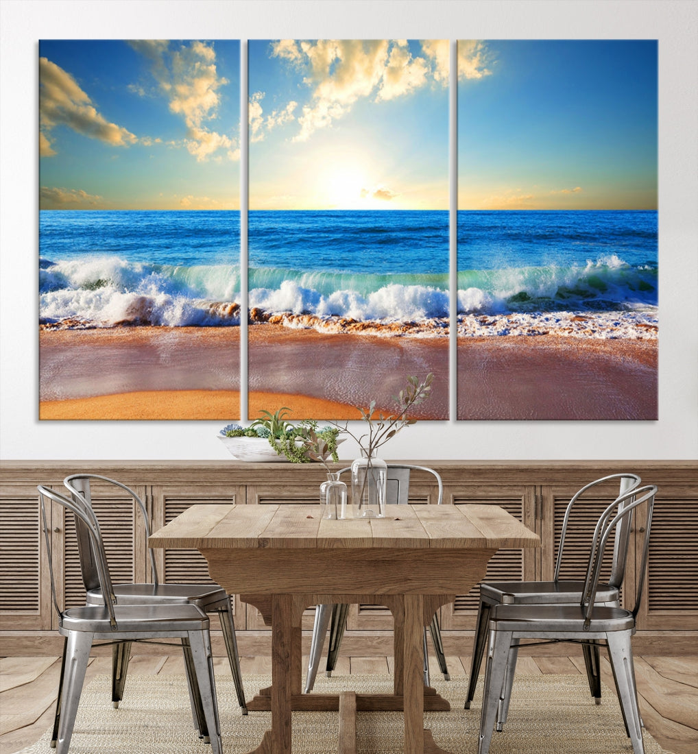 Ocean Wave See Canvas Wall Art Beach Canvas Print