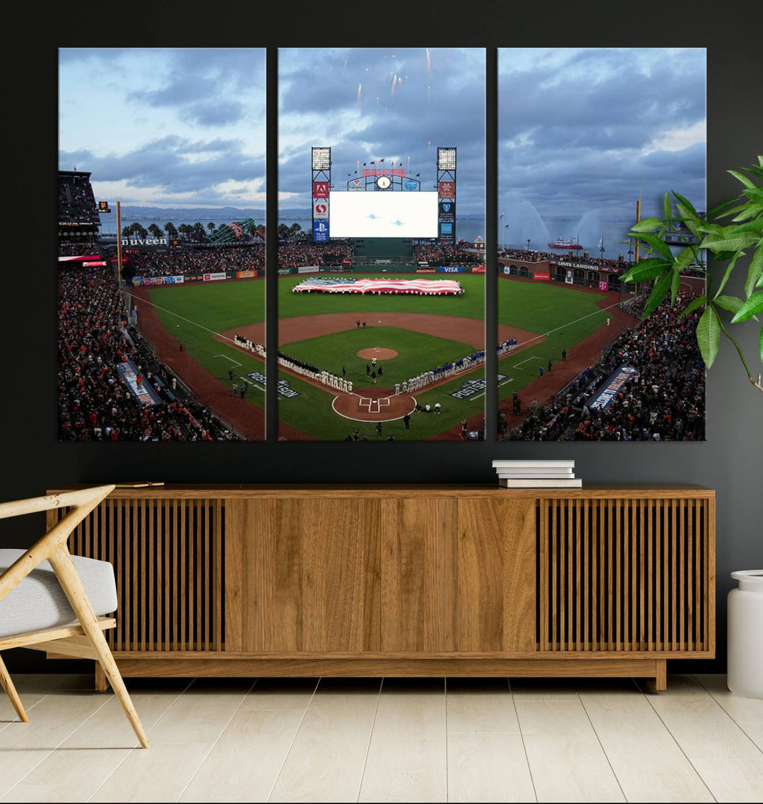 Oracle Park San Francisco Giants Stadium Wall Art Canvas Print