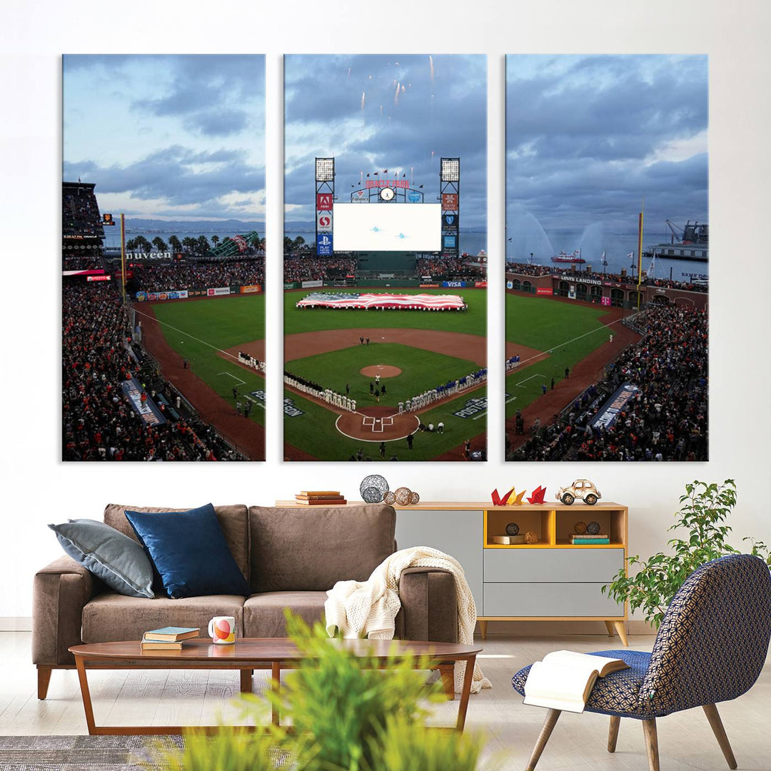 Oracle Park San Francisco Giants Stadium Wall Art Canvas Print