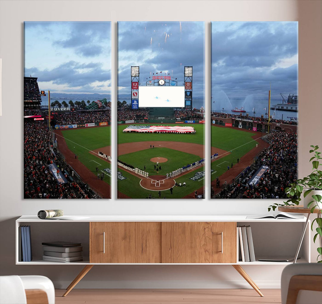 Oracle Park San Francisco Giants Stadium Wall Art Canvas Print