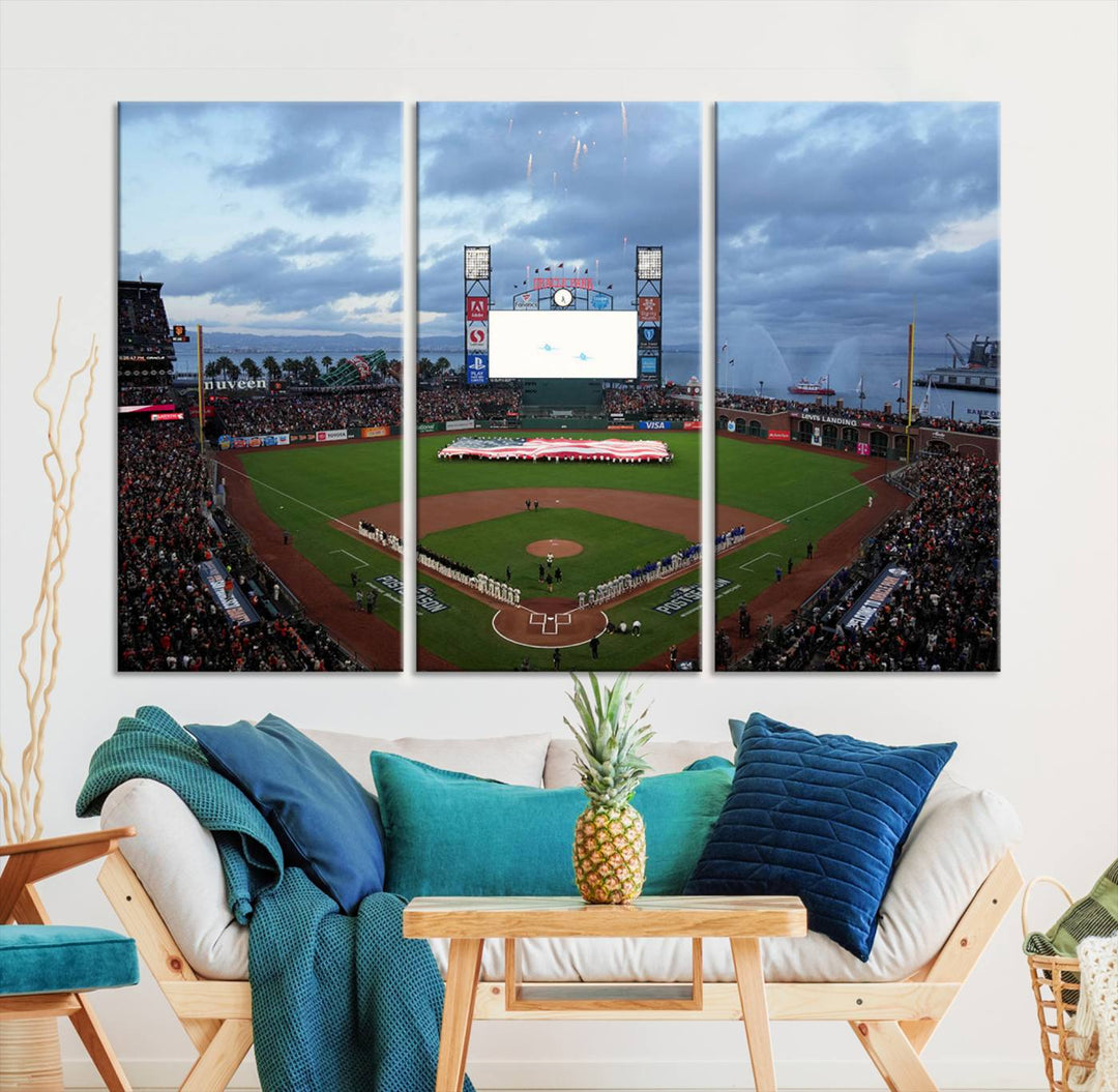 Oracle Park San Francisco Giants Stadium Wall Art Canvas Print