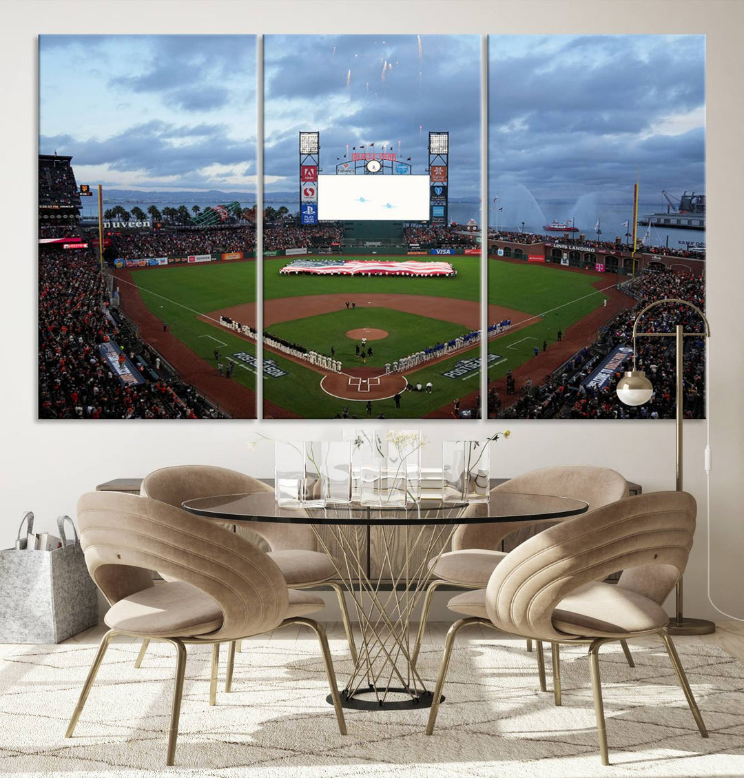 Oracle Park San Francisco Giants Stadium Wall Art Canvas Print