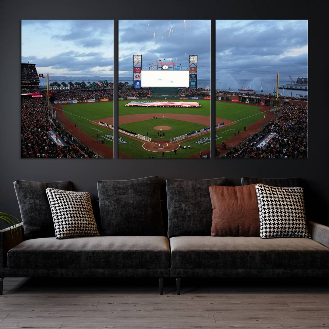 Oracle Park San Francisco Giants Stadium Wall Art Canvas Print