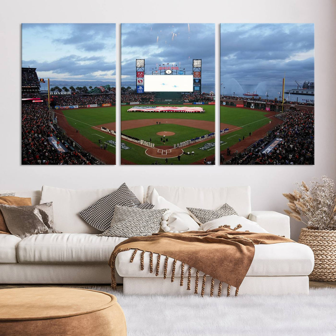 Oracle Park San Francisco Giants Stadium Wall Art Canvas Print