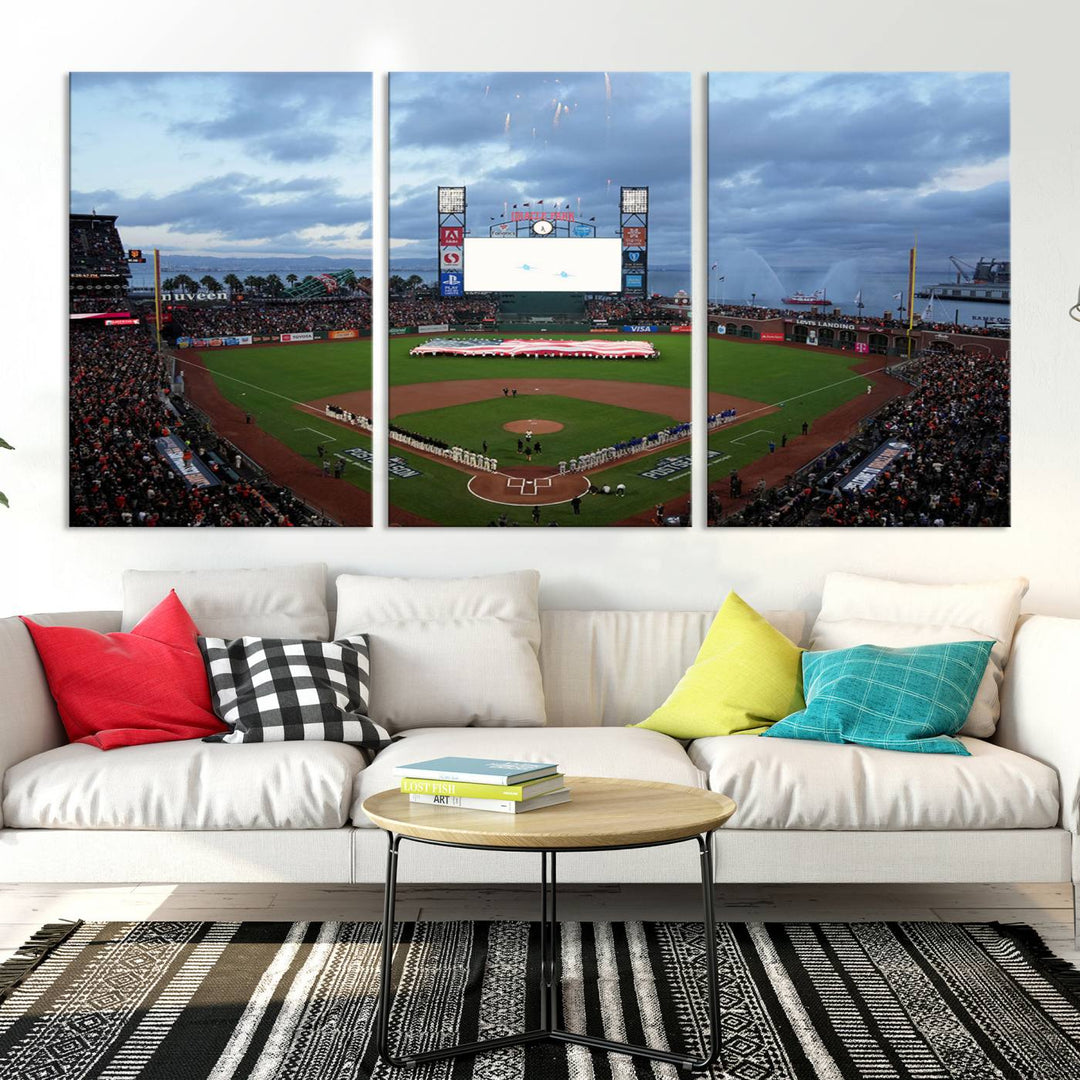 Oracle Park San Francisco Giants Stadium Wall Art Canvas Print