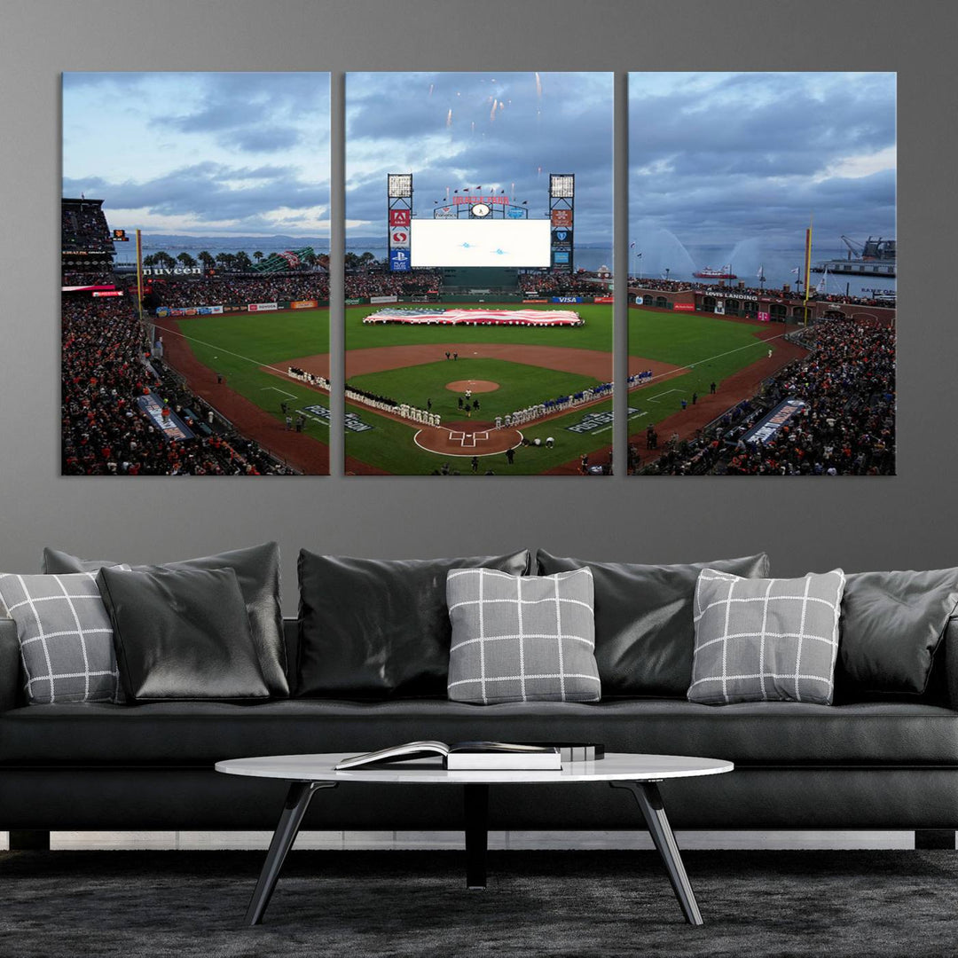 Oracle Park San Francisco Giants Stadium Wall Art Canvas Print