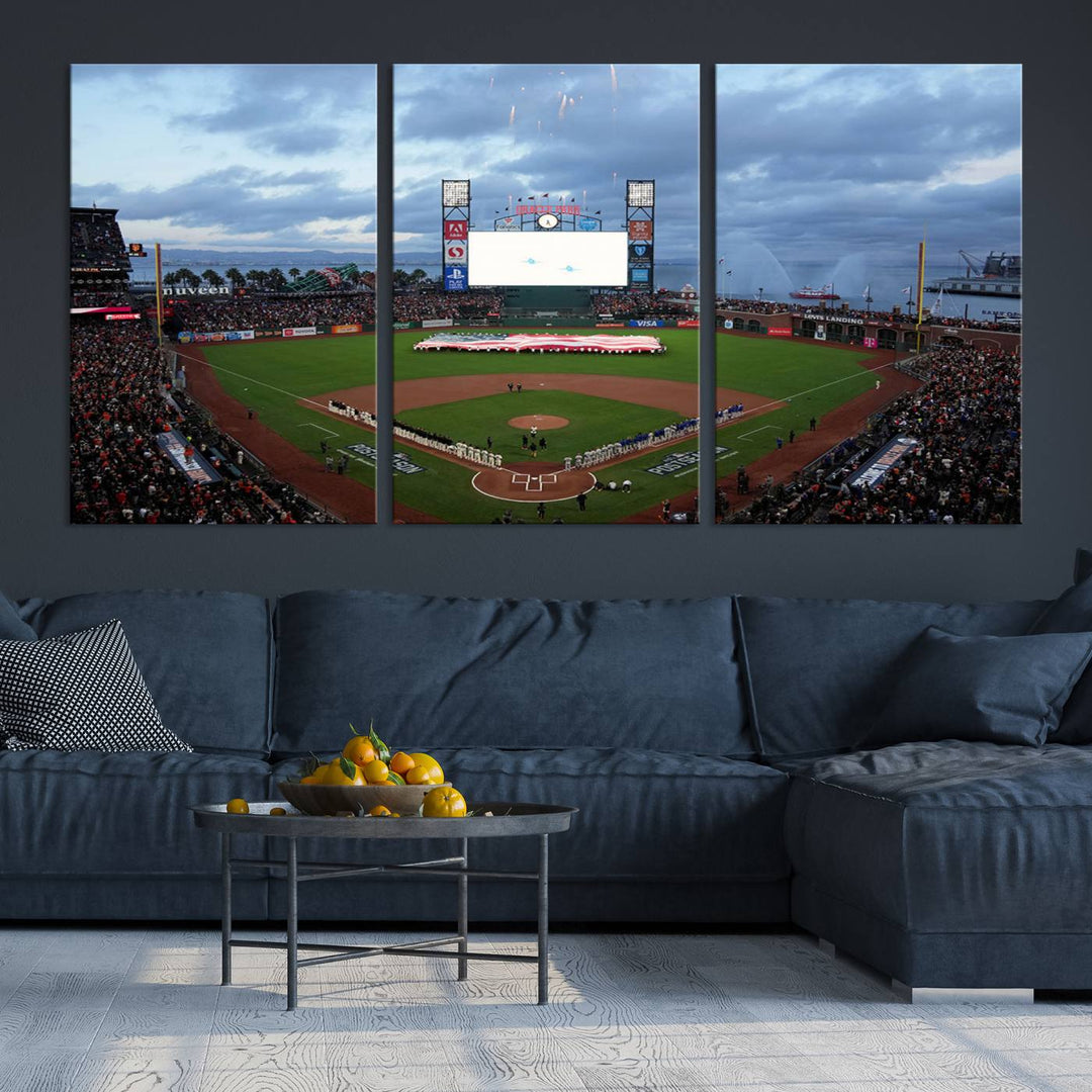 Oracle Park San Francisco Giants Stadium Wall Art Canvas Print