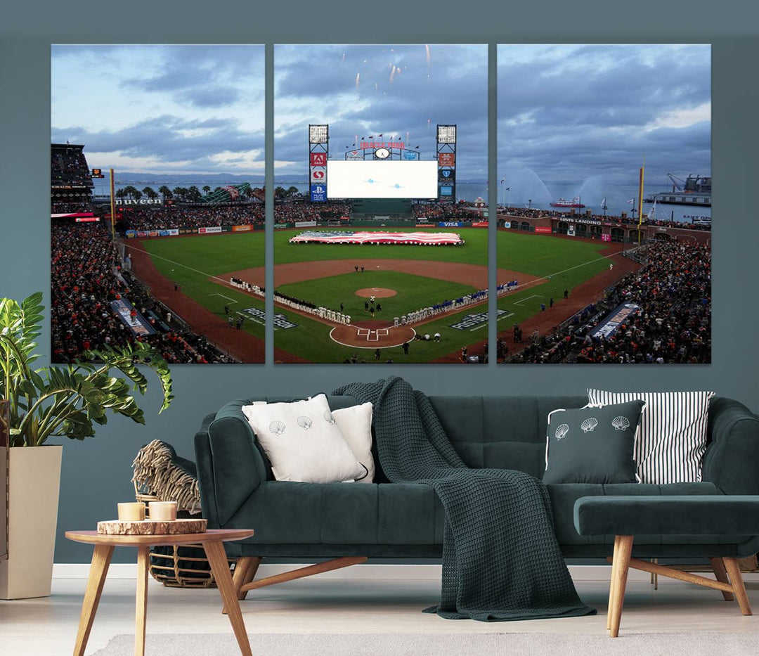 Oracle Park San Francisco Giants Stadium Wall Art Canvas Print