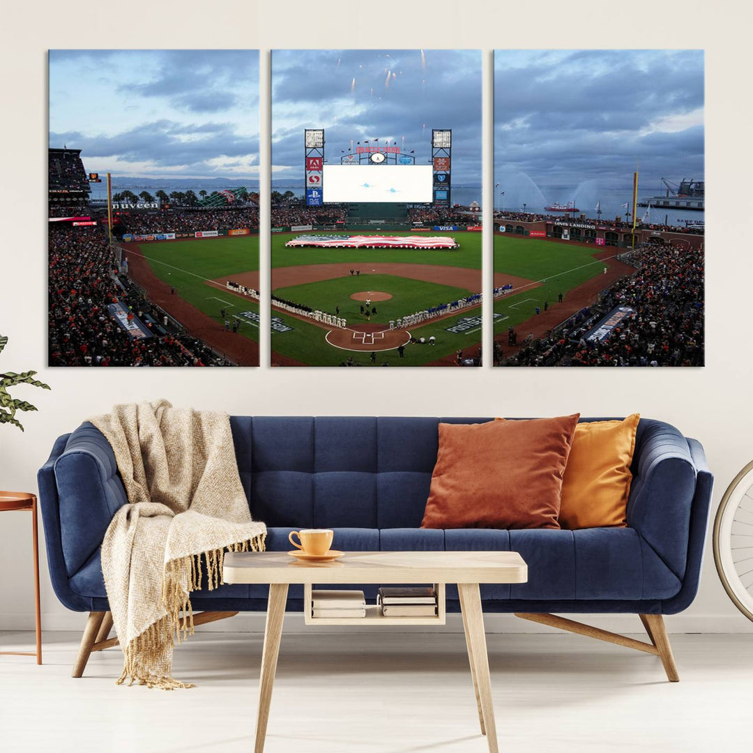 Oracle Park San Francisco Giants Stadium Wall Art Canvas Print