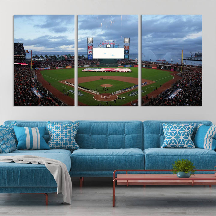 Oracle Park San Francisco Giants Stadium Wall Art Canvas Print