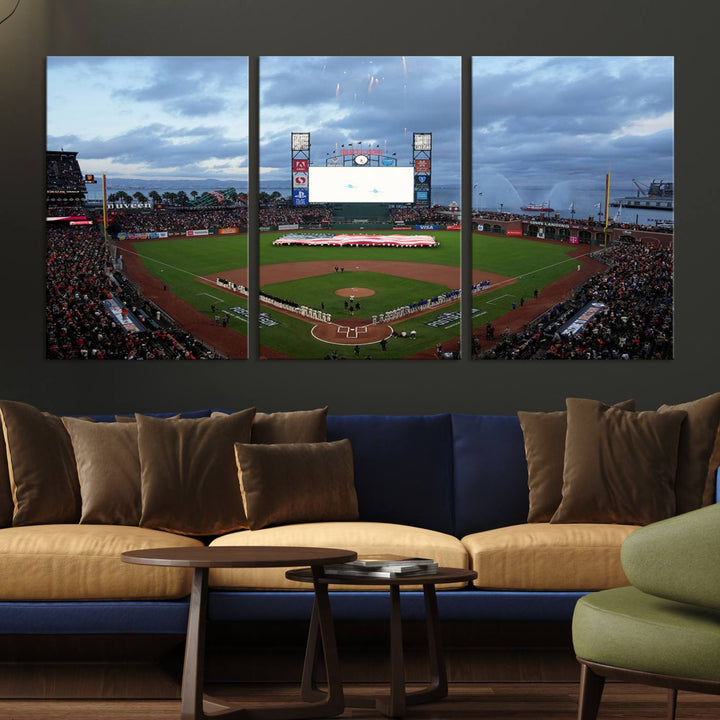 Oracle Park San Francisco Giants Stadium Wall Art Canvas Print