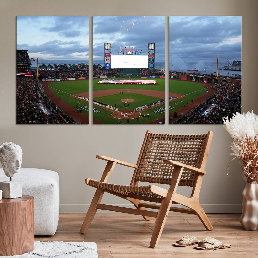 Oracle Park San Francisco Giants Stadium Wall Art Canvas Print