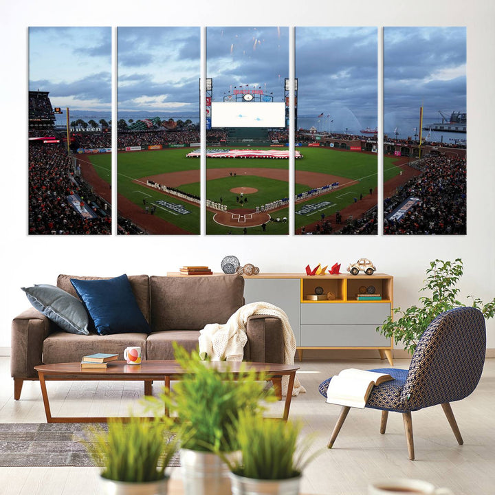 Oracle Park San Francisco Giants Stadium Wall Art Canvas Print