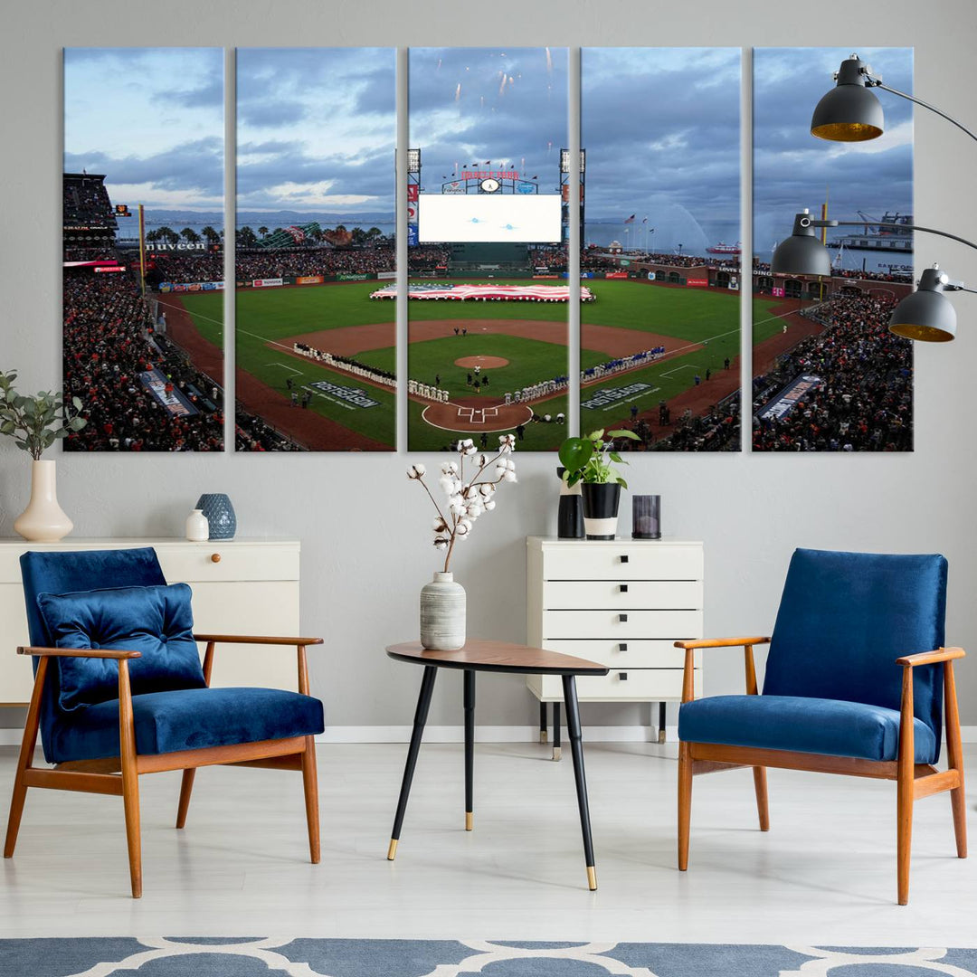 Oracle Park San Francisco Giants Stadium Wall Art Canvas Print