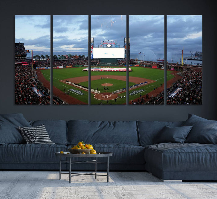 Oracle Park San Francisco Giants Stadium Wall Art Canvas Print