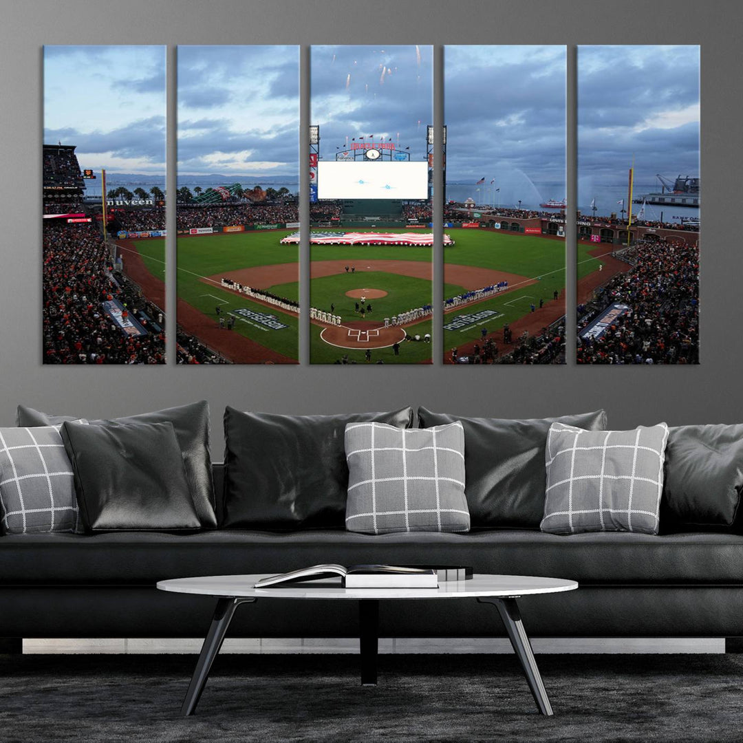 Oracle Park San Francisco Giants Stadium Wall Art Canvas Print