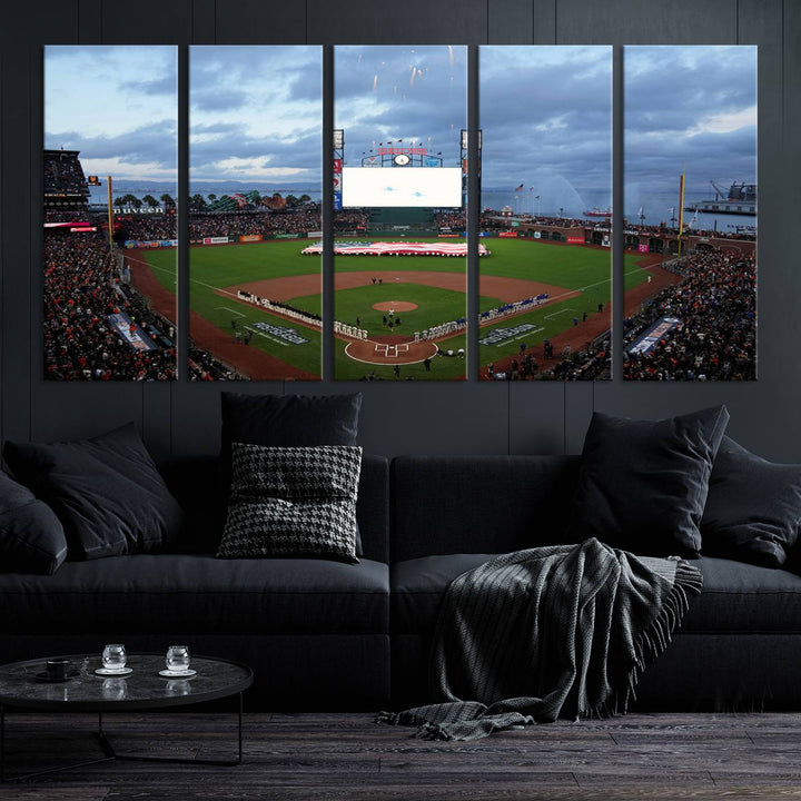 Oracle Park San Francisco Giants Stadium Wall Art Canvas Print