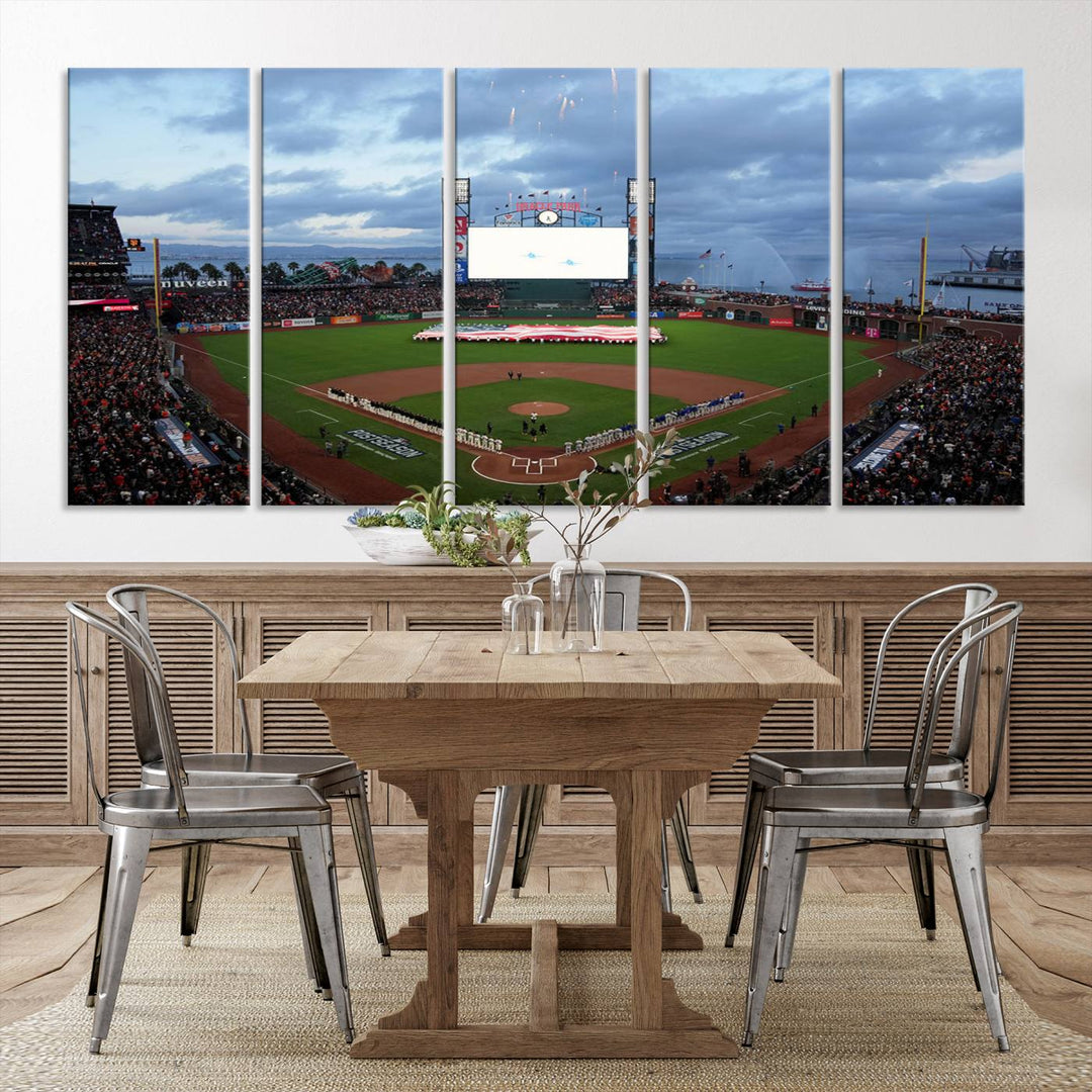 Oracle Park San Francisco Giants Stadium Wall Art Canvas Print