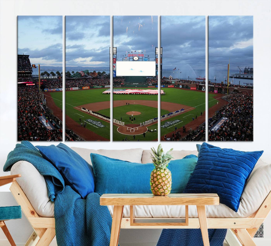 Oracle Park San Francisco Giants Stadium Wall Art Canvas Print