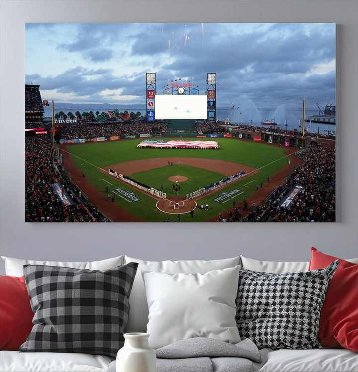 Oracle Park San Francisco Giants Stadium Wall Art Canvas Print