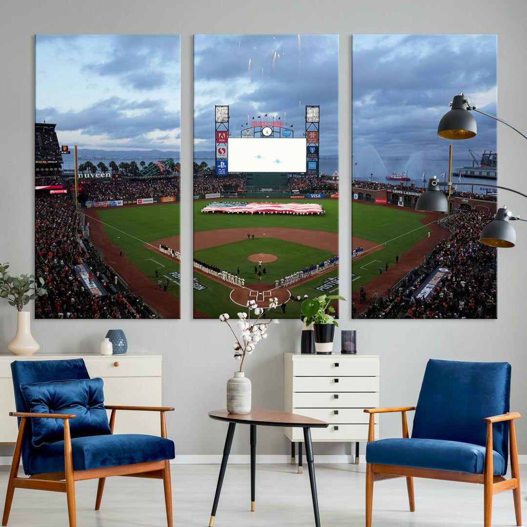 Oracle Park San Francisco Giants Stadium Wall Art Canvas Print