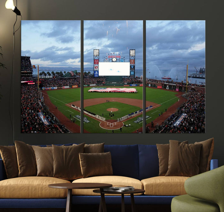 Oracle Park San Francisco Giants Stadium Wall Art Canvas Print