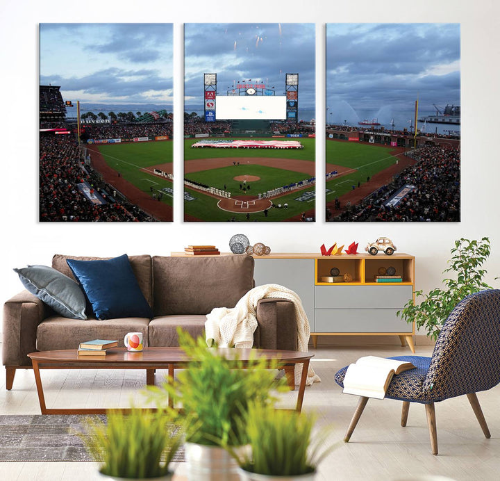 Oracle Park San Francisco Giants Stadium Wall Art Canvas Print