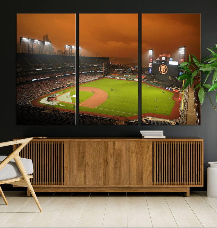 Oracle Park Stadium Wall Art Canvas Print