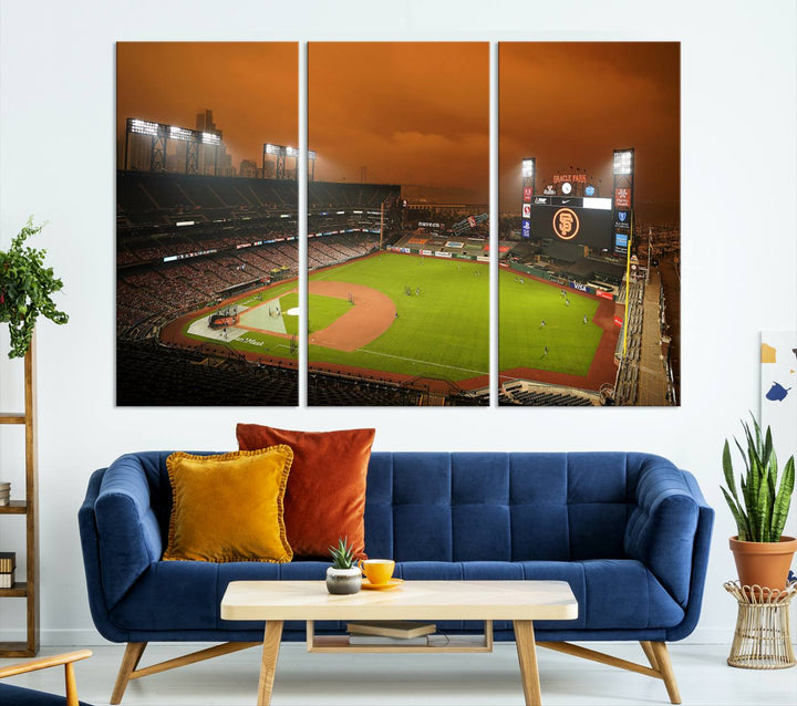 Oracle Park Stadium Wall Art Canvas Print