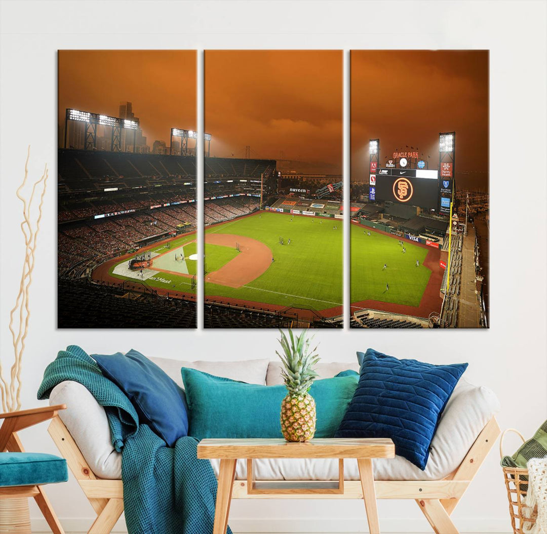 Oracle Park Stadium Wall Art Canvas Print