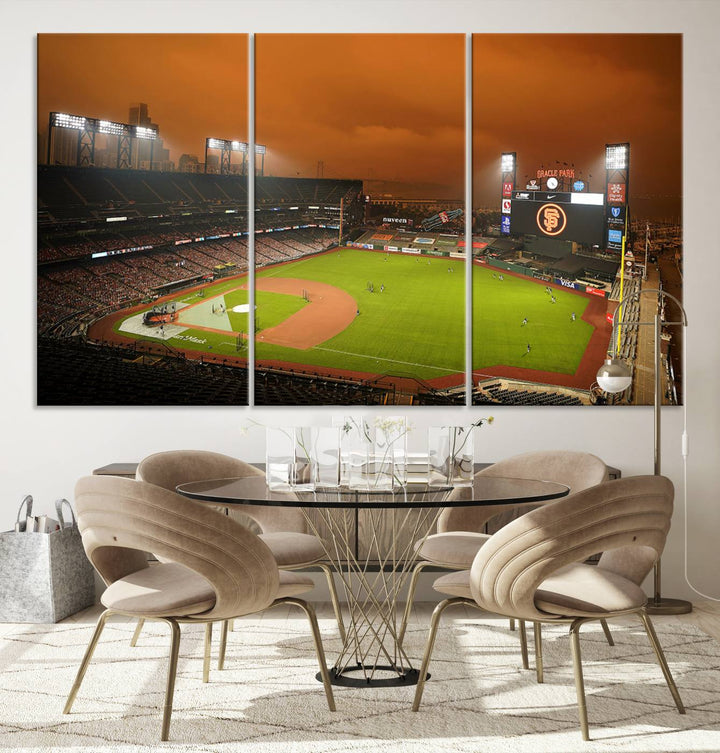 Oracle Park Stadium Wall Art Canvas Print