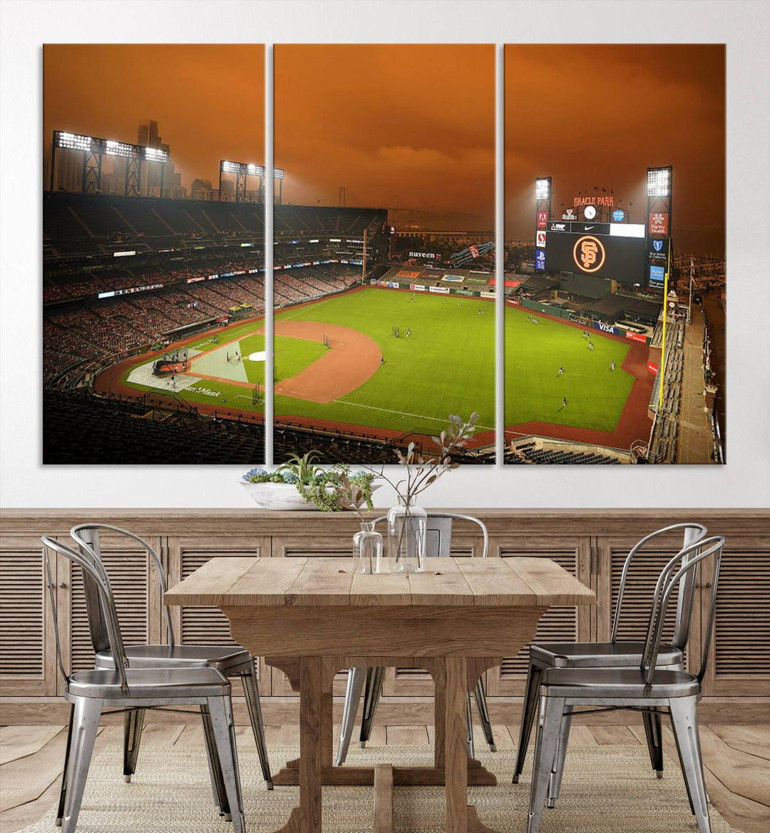 Oracle Park Stadium Wall Art Canvas Print