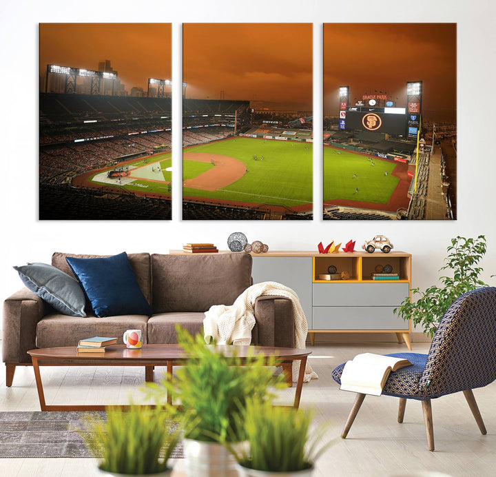 Oracle Park Stadium Wall Art Canvas Print