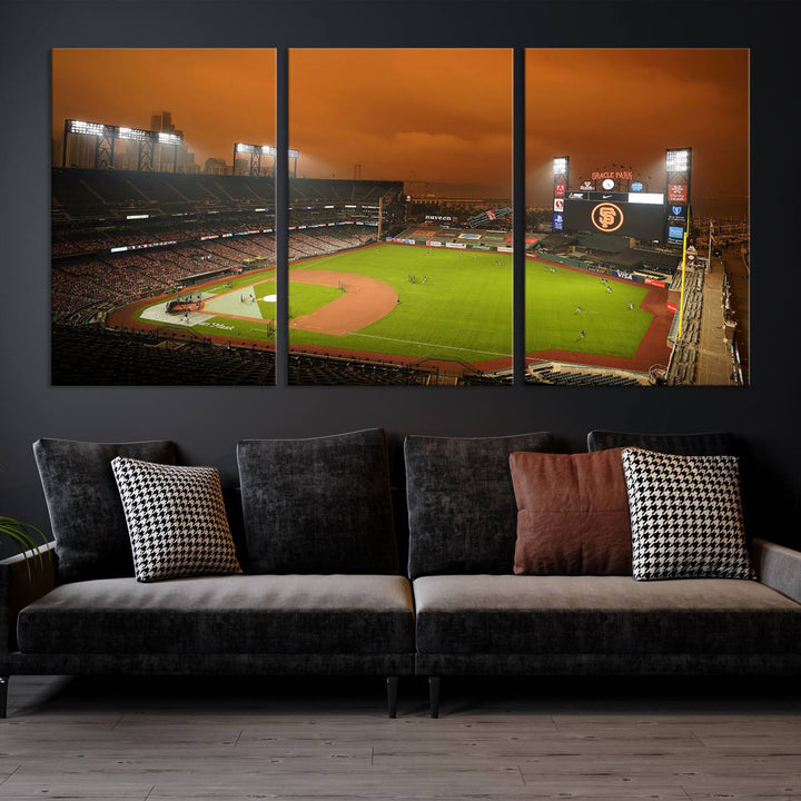 Oracle Park Stadium Wall Art Canvas Print