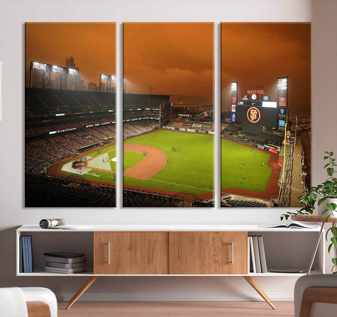 Oracle Park Stadium Wall Art Canvas Print