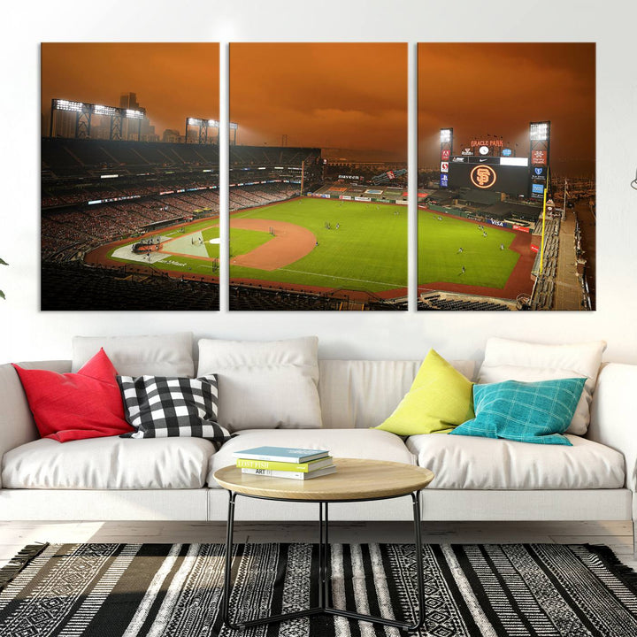 Oracle Park Stadium Wall Art Canvas Print