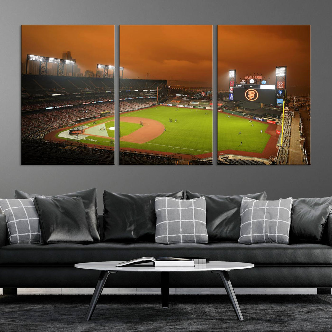 Oracle Park Stadium Wall Art Canvas Print